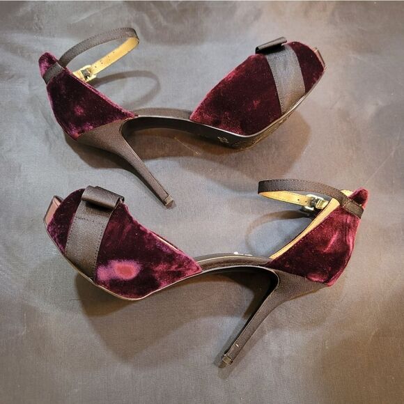 NINE WEST SATIN BOWNOT HIGH HEEL STILETTO OPEN-TOE SANDAL - Picture 7 of 15